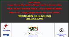 Desktop Screenshot of bigtopmania.co.uk